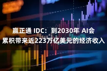 赢正通 IDC：到2030年 AI会累积带来近223万亿美元的经济收入